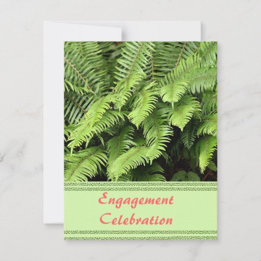 Uitnodiging exotische fern-Verloving (Voorkant)