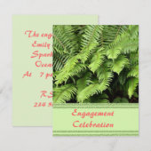 Uitnodiging exotische fern-Verloving (Voorkant / Achterkant)