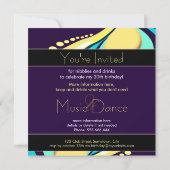 Uitnodiging exotische Flamboyante Abstracte Art Pa (Achterkant)