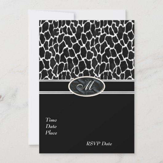 Uitnodiging Exotische Prints Koe (Achterkant)