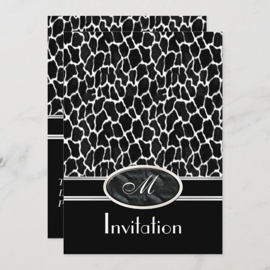 Uitnodiging Exotische Prints Koe (Voorkant / Achterkant)