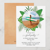 Uitnodiging exotische Tropische Island Graduation  (Voorkant / Achterkant)