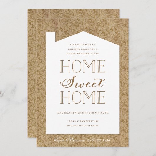 Uitnodiging  Fabric House Warming Party (Voorkant / Achterkant)