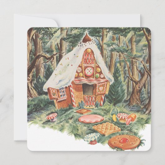 uitnodiging Fairy Tale, Hansel en Gretel (Voorkant)