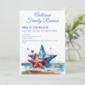 Uitnodiging familie reünie feest (Staand voorkant)