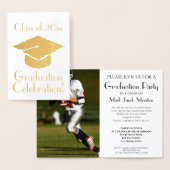 Uitnodiging fancy Gold Foil Graduation Party (Display)