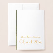 Uitnodiging fancy Gold Foil Graduation Party (Met envelop)