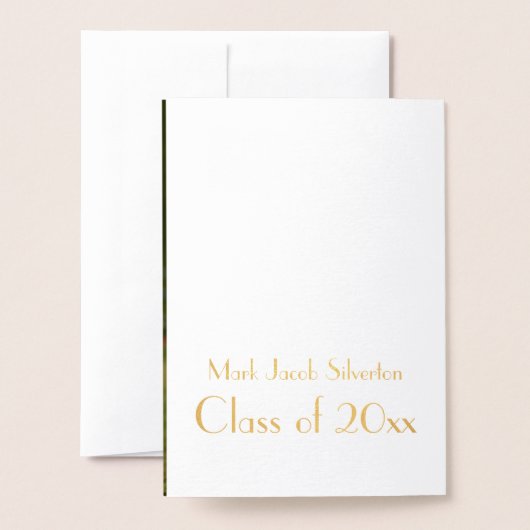 Uitnodiging fancy Gold Foil Graduation Party (Met envelop)