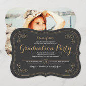 Uitnodiging fancy partij Afstudeerder (Voorkant / Achterkant)