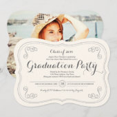 Uitnodiging fancy partij Afstudeerder (Voorkant / Achterkant)