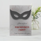 Uitnodiging Fantasy Masquerade feest (Staand voorkant)