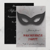 Uitnodiging Fantasy Masquerade feest (Voorkant / Achterkant)
