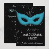 Uitnodiging Fantasy Masqueradefeest (Voorkant / Achterkant)