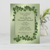 Uitnodiging Fantasy Vines Engagement Party (Staand voorkant)