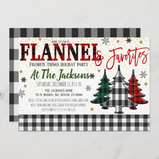 Uitnodiging Favoriete Dingen Feest (Voorkant / Achterkant)