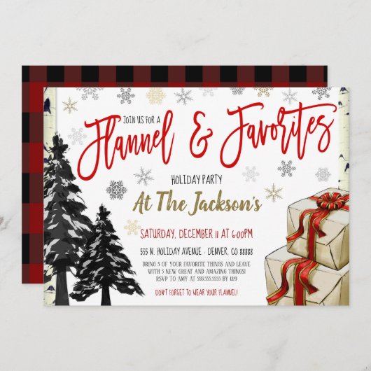 Uitnodiging Favoriete Dingen Feest (Voorkant / Achterkant)