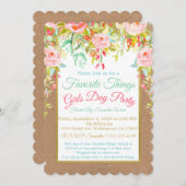 Uitnodiging Favoriete Dingen Meisjes Dag (Voorkant / Achterkant)