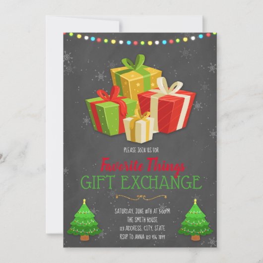 Uitnodiging Favoriete Dingen Ruilfeest (Voorkant)