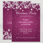 Uitnodiging Feest Roze Elegante Glans Maatwerk (Voorkant / Achterkant)