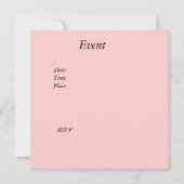 Uitnodiging Feest Showgirl Roze (Achterkant)