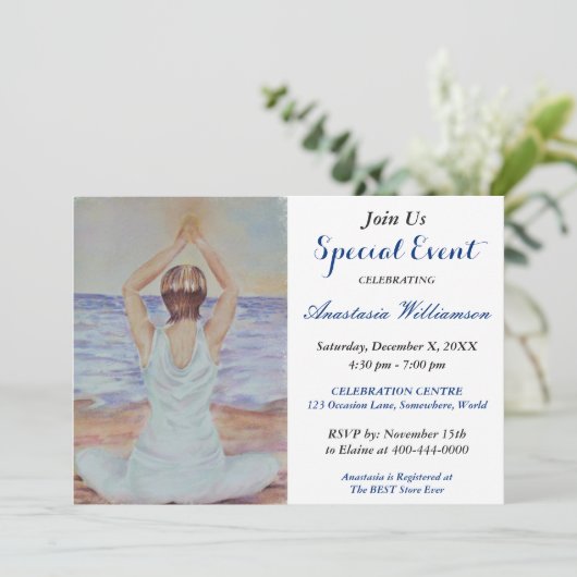 UITNODIGING FEest: TROOST EN SERENITEIT PARTY (Staand voorkant)