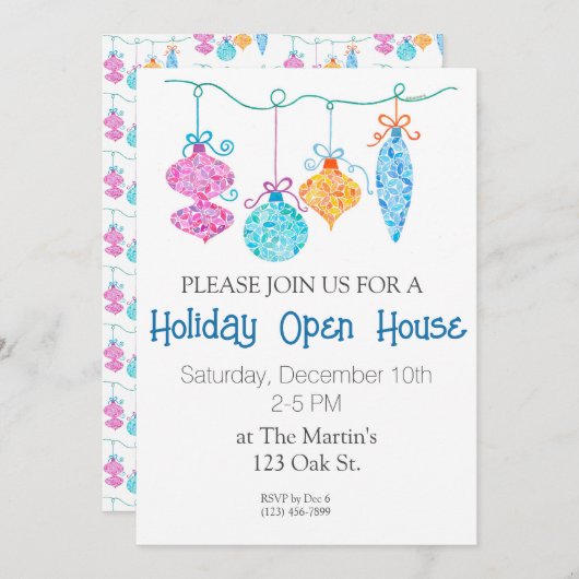 Uitnodiging feestdag (Voorkant / Achterkant)