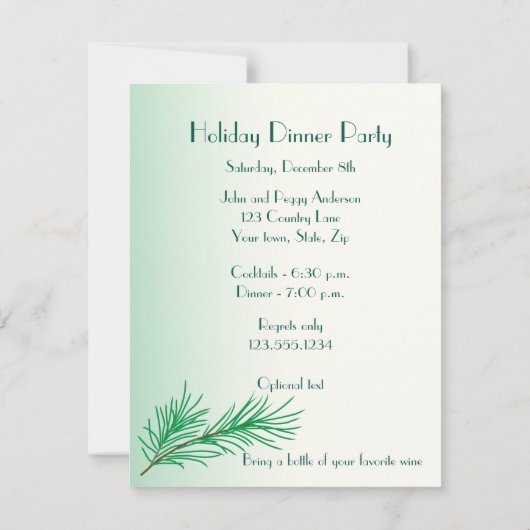 Uitnodiging feestdag (Achterkant)