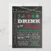 Uitnodiging feestdag - Eat, Drink is Merry (Voorkant)