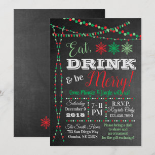 Uitnodiging feestdag - Eat, Drink is Merry