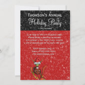 Uitnodiging feestdag - Elf Riding Sleigh (Achterkant)