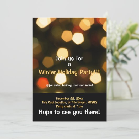 Uitnodiging feestdag- en feestdag (Staand voorkant)