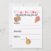 Uitnodiging feestdag feestdag (Achterkant)