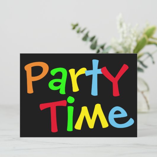 Uitnodiging feestdag feestdag (Staand voorkant)