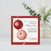 Uitnodiging feestdag feestdag feestdagen (rood) (Staand voorkant)