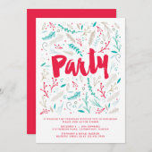 Uitnodiging feestdag feestdag voor feestdagen (Voorkant / Achterkant)