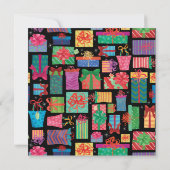 Uitnodiging feestdag, Gift Exchange Fun Print (Achterkant)