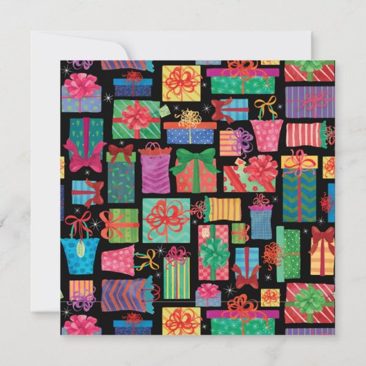 Uitnodiging feestdag, Gift Exchange Fun Print (Achterkant)