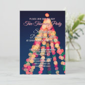 Uitnodiging feestdag kerstboomversiering (Staand voorkant)