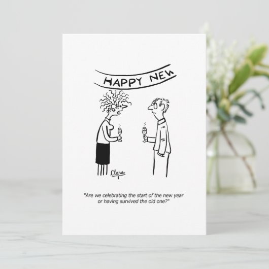 Uitnodiging feestdag - Kerstmis, nieuwe jaren (Staand voorkant)