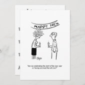 Uitnodiging feestdag - Kerstmis, nieuwe jaren (Voorkant / Achterkant)