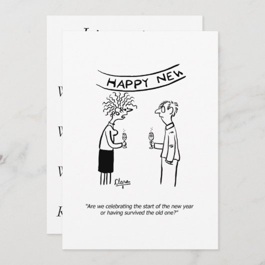 Uitnodiging feestdag - Kerstmis, nieuwe jaren (Voorkant / Achterkant)