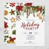 Uitnodiging feestdag, kerstuitnodiging (Voorkant / Achterkant)