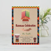 Uitnodiging feestdag Kwanzaa (Staand voorkant)