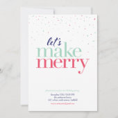 Uitnodiging feestdag *Laten we Merry maken* (Voorkant)