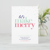 Uitnodiging feestdag *Laten we Merry maken* (Staand voorkant)