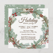 Uitnodiging feestdag met kerstmis (Voorkant / Achterkant)