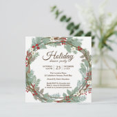 Uitnodiging feestdag met kerstmis (Staand voorkant)