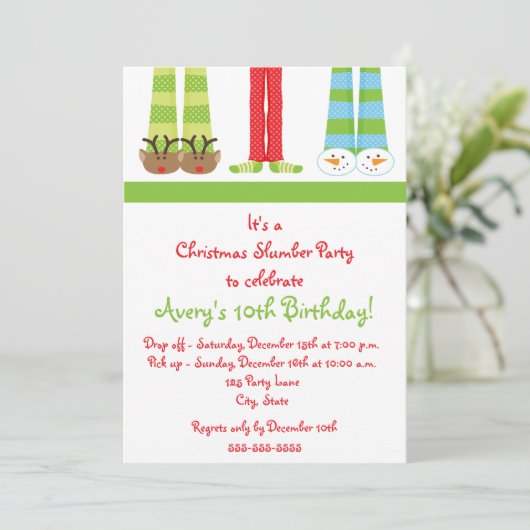 Uitnodiging feestdag Slumber (Staand voorkant)