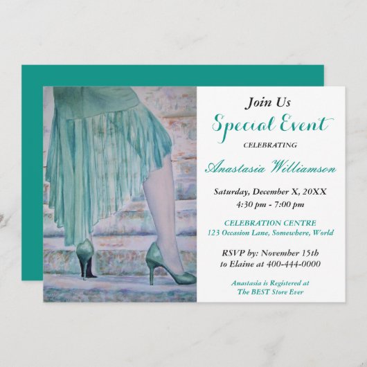 UITNODIGING FEESTELIJK EVENT VOOR SUCCESBEHALING (Voorkant / Achterkant)