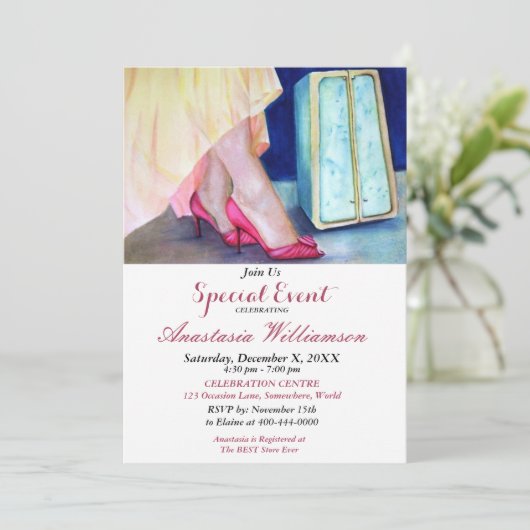 UITNODIGING FEestelijke afscheidsevenement (Staand voorkant)